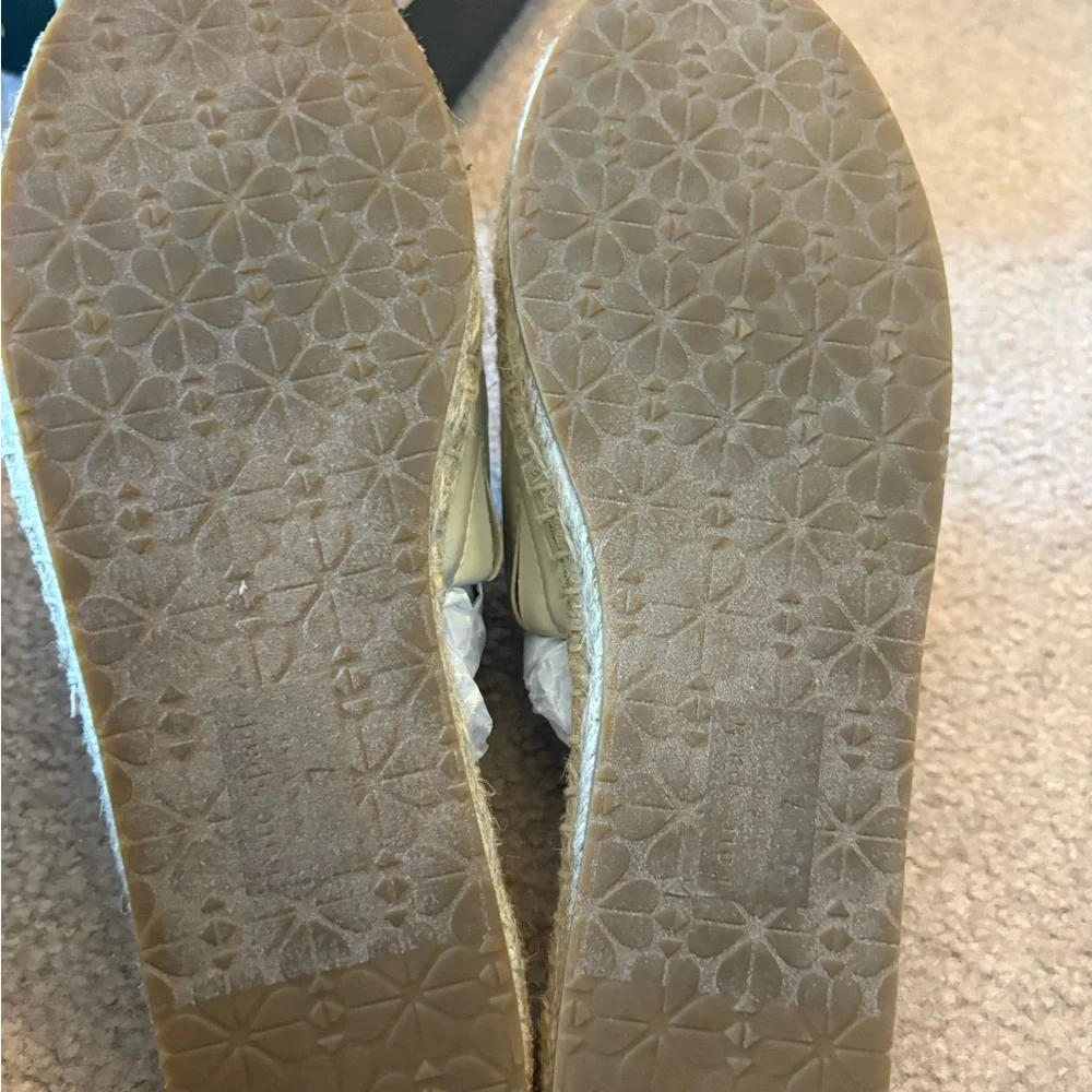 Kate Spade Pineapple Embroidered Espadrille Slides - Natural/Green - Picture 4 of 4
